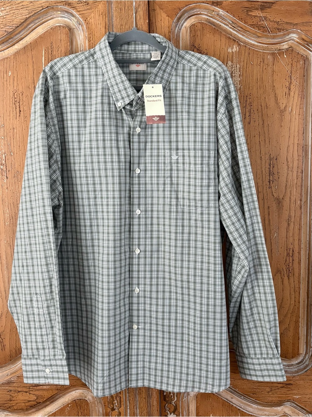 Men’s NWT Dockers green plaid bottom down XXL